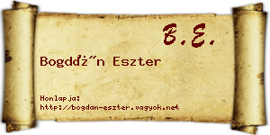 Bogdán Eszter névjegykártya