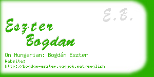eszter bogdan business card